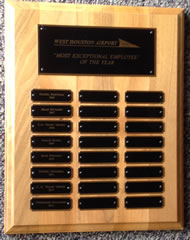 Plaque of Most Exceptional Employees of the Year